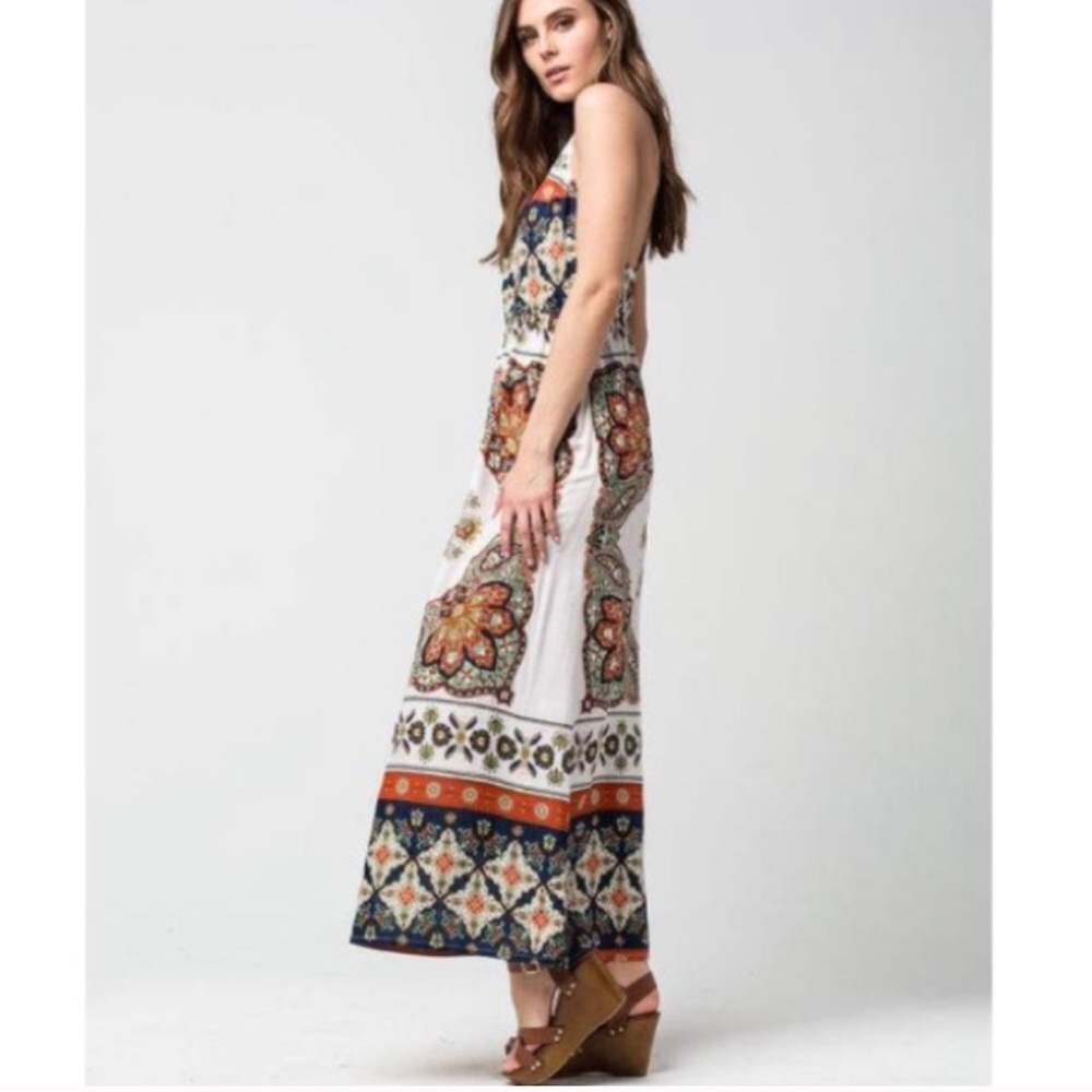 Roxy | Multi-colored Boho Maxi Dress | XL